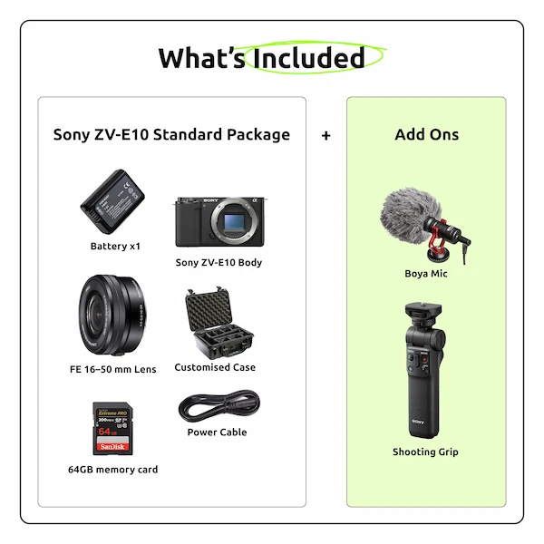 Sony ZV-E10 Vlogging Camera Creator Kit - Image 2