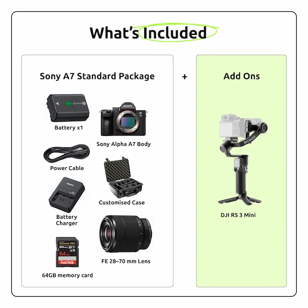 Sony Alpha A7 + DJI RS3 Mini Gimbal Combo - Image 2