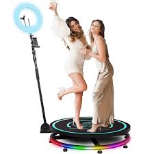 360 Photo Booth PRO - 68cm AUTOMATIC Metal Round Shape (360 camera booth, 360 video booth) - 360PhotoBoothPRO
